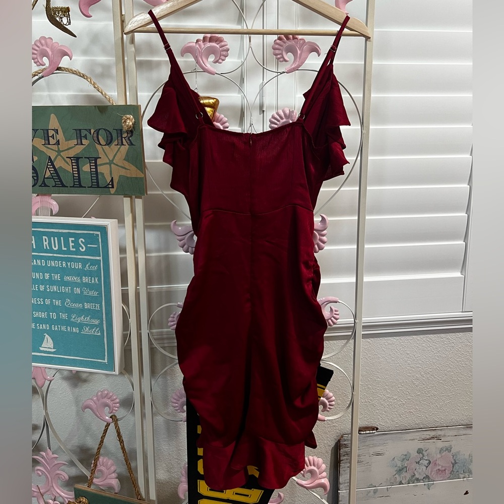 Princess Polly Red Ruffled Bodycon Mini Dress - Picture 5 of 5
